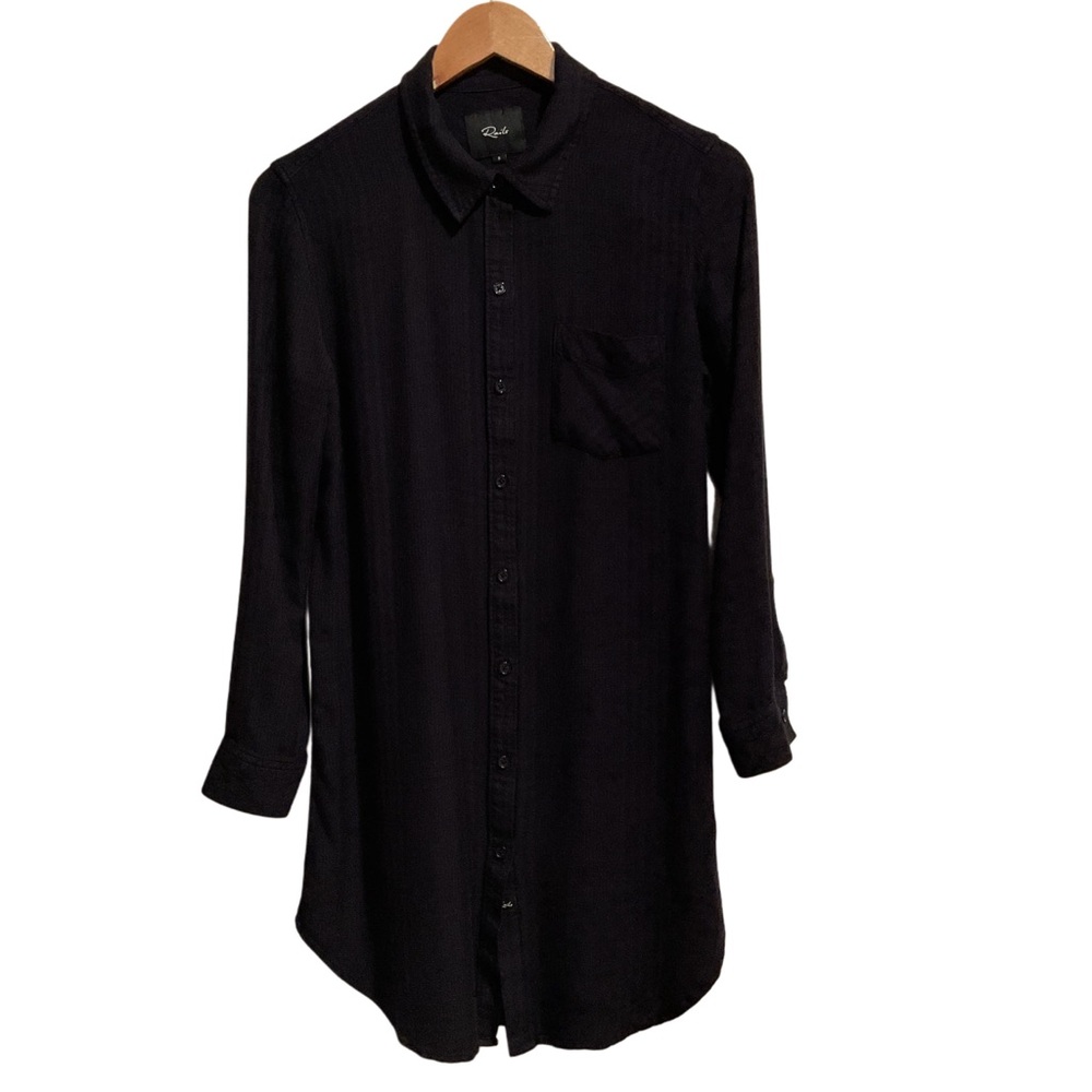 Rails‎ Bianca Flannel Plaid Shirtdress Long Sleeve Charcoal Shadow